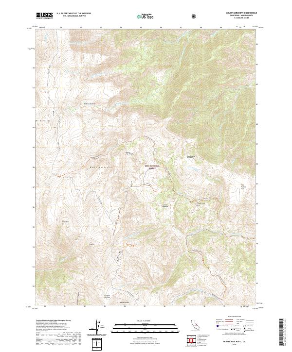 USGS Topographic Map – Mount Barcroft