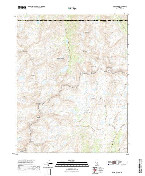 USGS Topographic Map – Mount Brewer