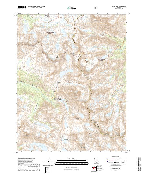 USGS Topographic Map – Mount Darwin