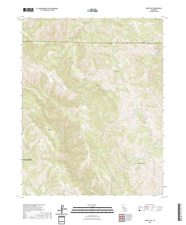 USGS Topographic Map – Mount Day