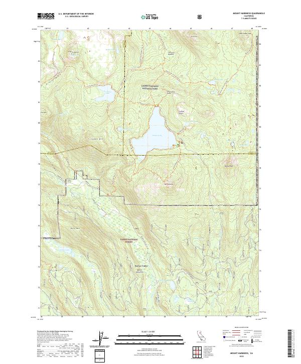USGS Topographic Map – Mount Harkness