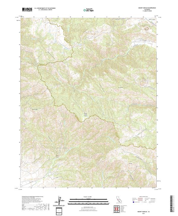 USGS Topographic Map – Mount Harlan