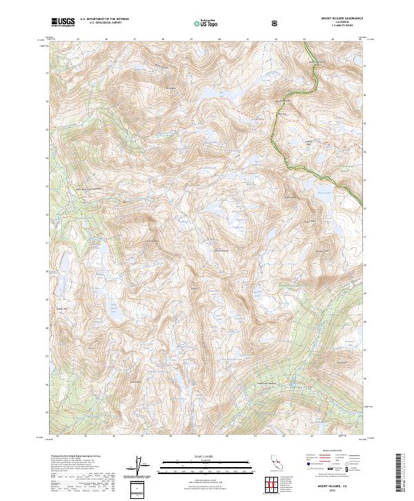 USGS Topographic Map – Mount Hilgard
