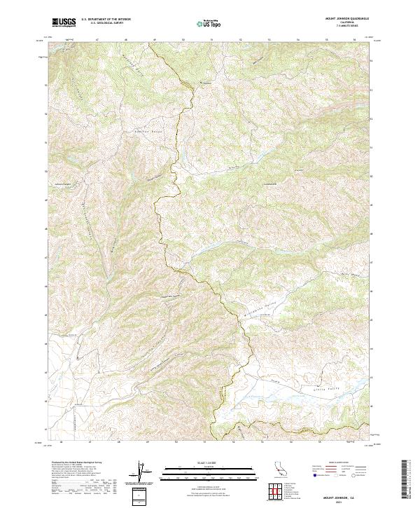 USGS Topographic Map – Mount Johnson