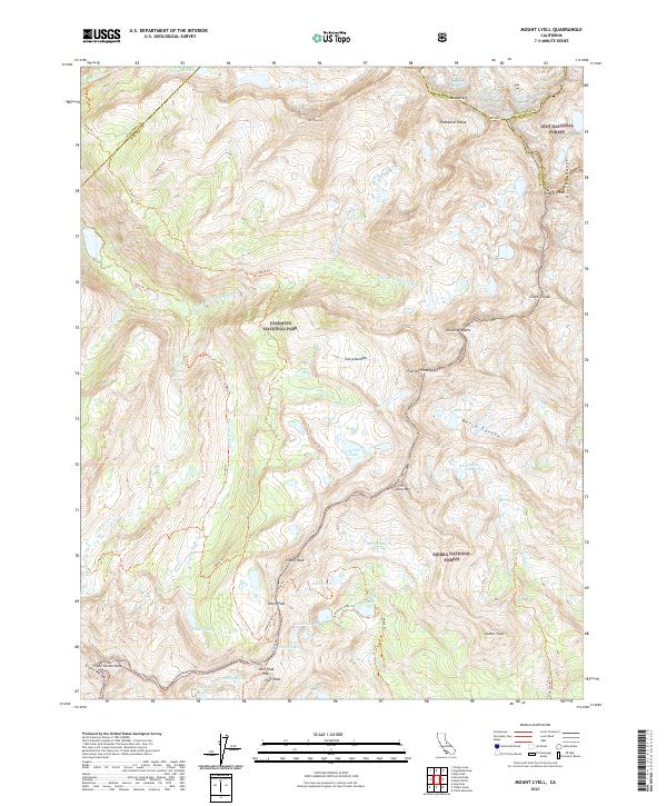 USGS Topographic Map – Mount Lyell