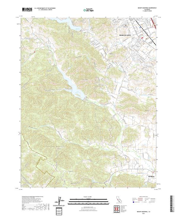 USGS Topographic Map – Mount Madonna