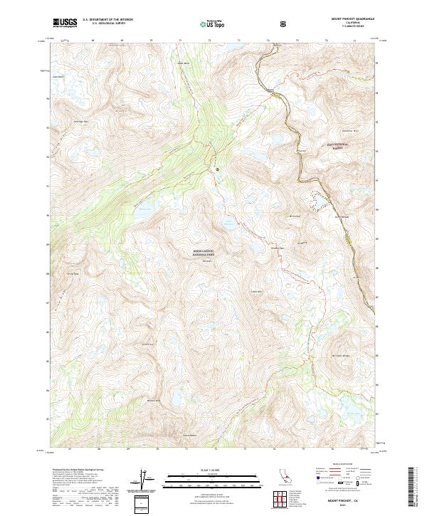 USGS Topographic Map – Mount Pinchot