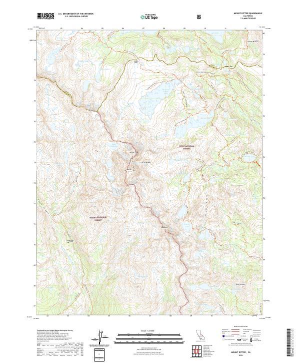 USGS Topographic Map – Mount Ritter