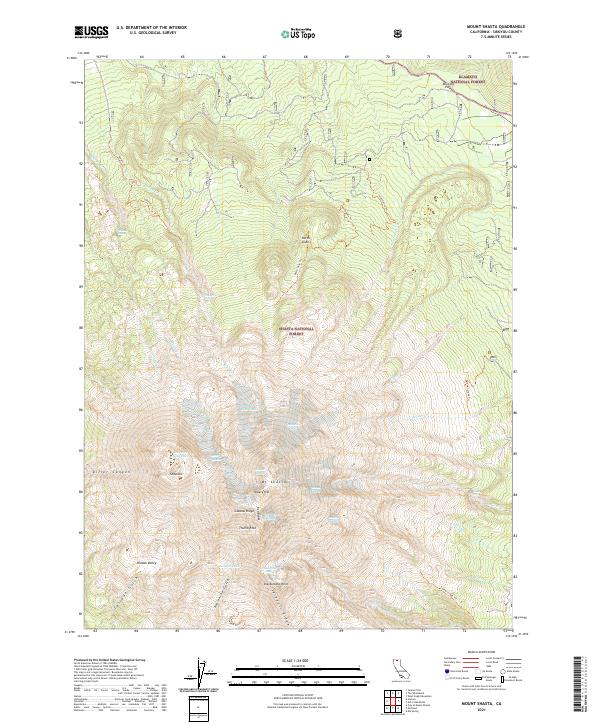USGS Topographic Map – Mount Shasta