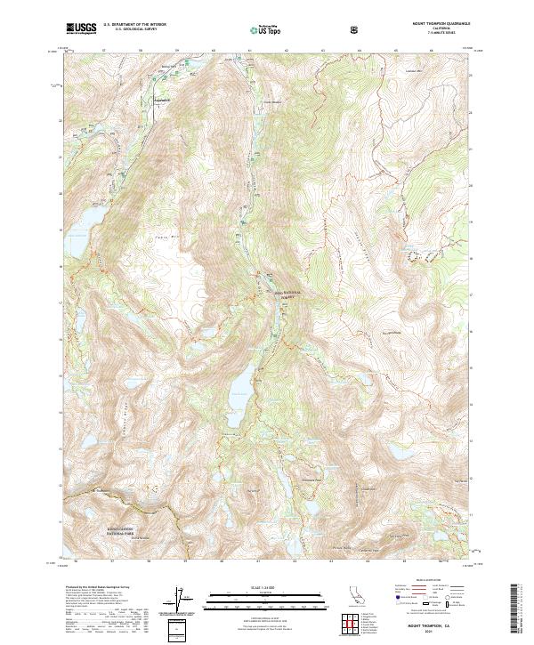 USGS Topographic Map – Mount Thompson