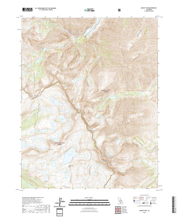 USGS Topographic Map – Mount Tom