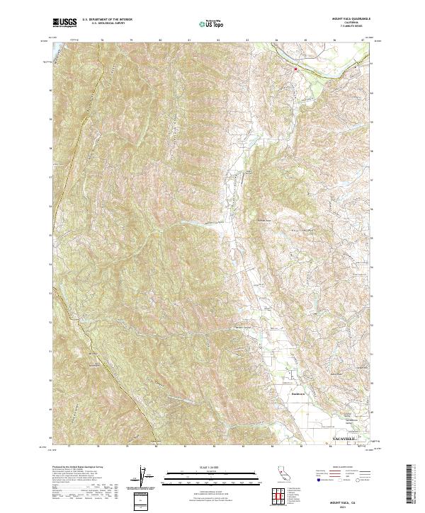 USGS Topographic Map – Mount Vaca