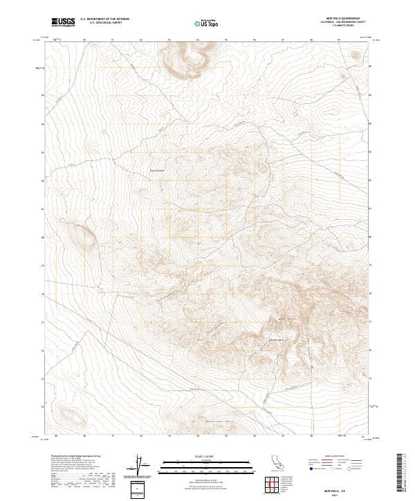 USGS Topographic Map – Mud Hills
