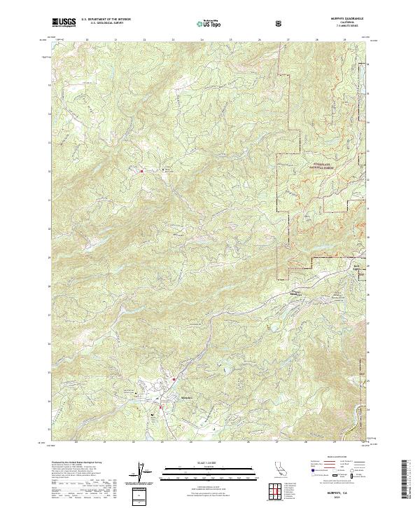 USGS Topographic Map – Murphys