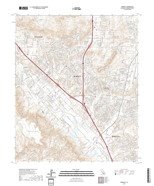 USGS Topographic Map – Murrieta