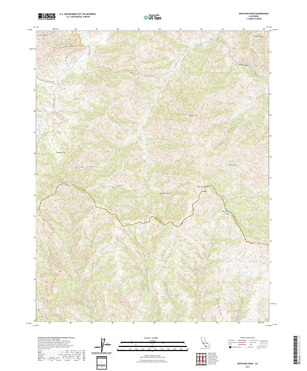 USGS Topographic Map – Mustang Peak
