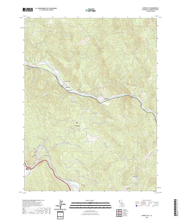 USGS Topographic Map – Myers Flat
