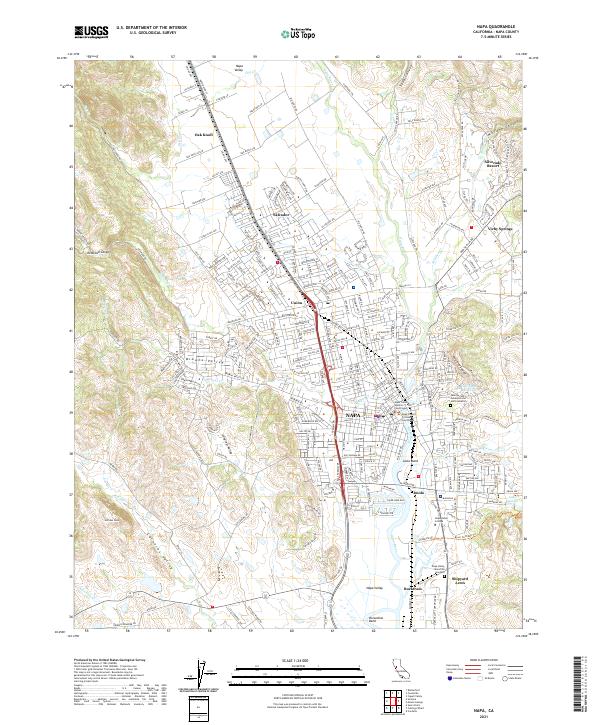 USGS Topographic Map – Napa