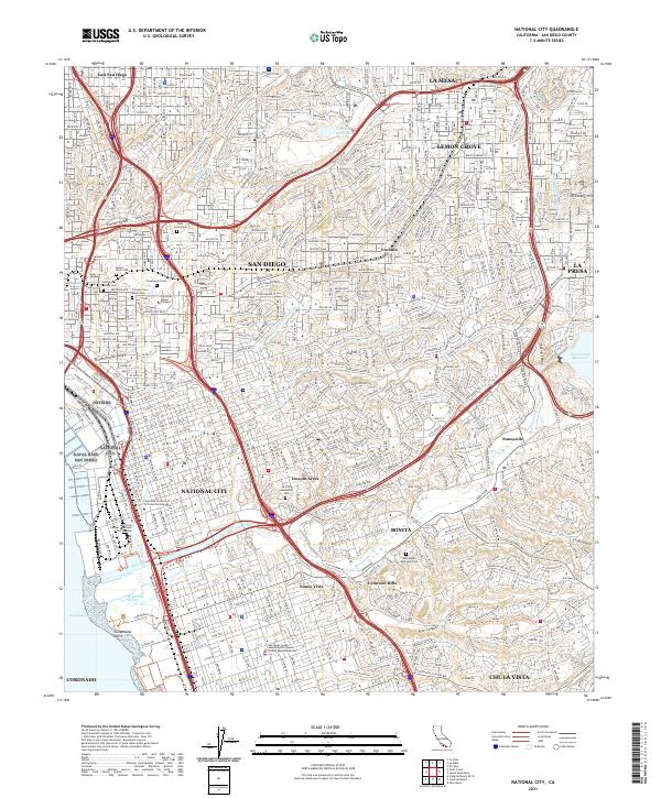 USGS Topographic Map – National City
