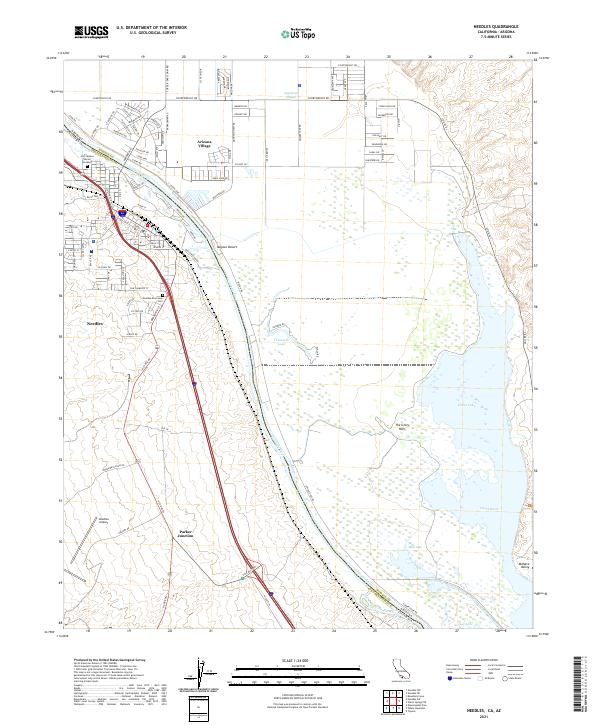 USGS Topographic Map – Needles