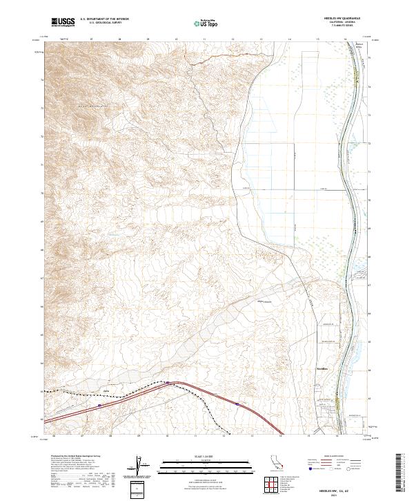 USGS Topographic Map – Needles NW