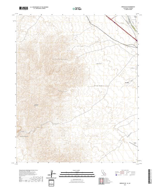 USGS Topographic Map – Needles SW