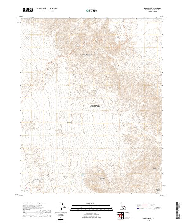 USGS Topographic Map – Nevares Peak