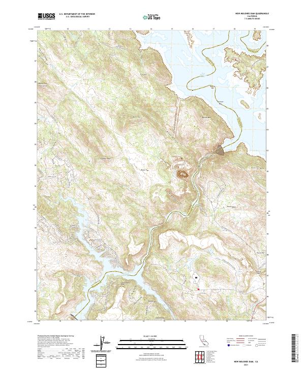 USGS Topographic Map – New Melones Dam