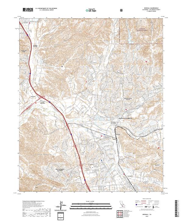USGS Topographic Map – Newhall