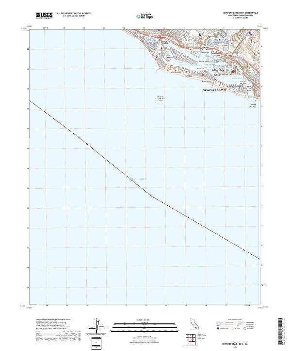 USGS Topographic Map – Newport Beach OE S
