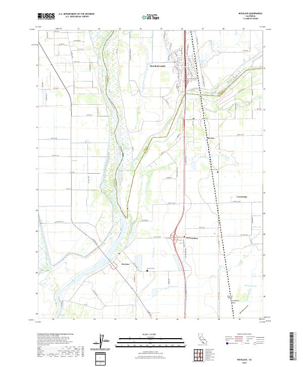 USGS Topographic Map – Nicolaus
