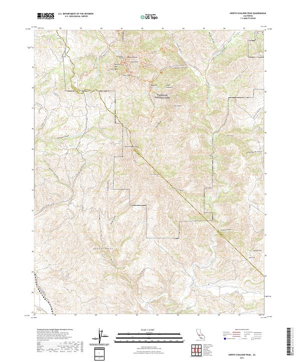 USGS Topographic Map – North Chalone Peak