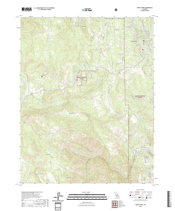 USGS Topographic Map – North Fork