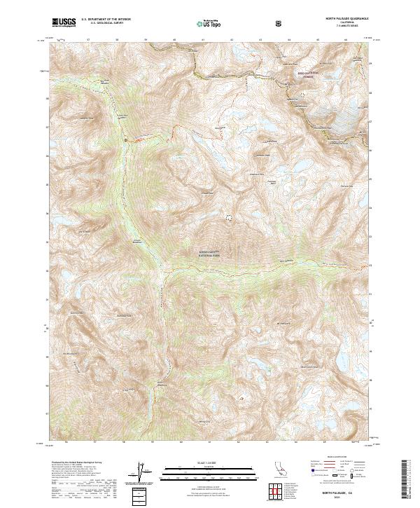 USGS Topographic Map – North Palisade