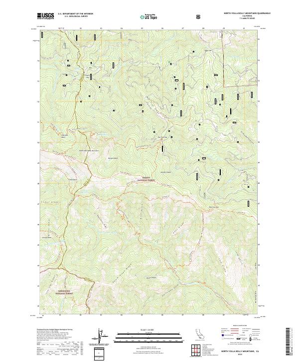 USGS Topographic Map – North Yolla Bolly Mountains