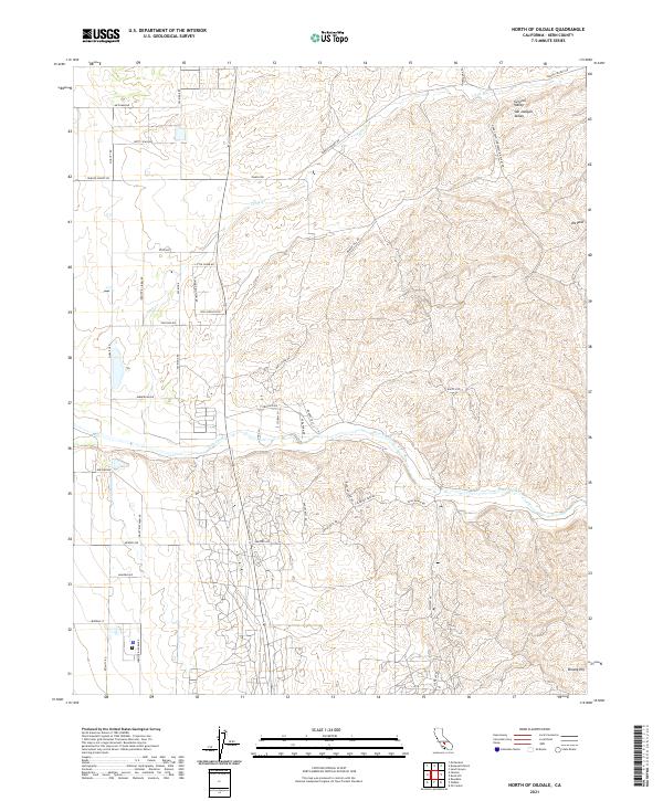 USGS Topographic Map – North of Oildale
