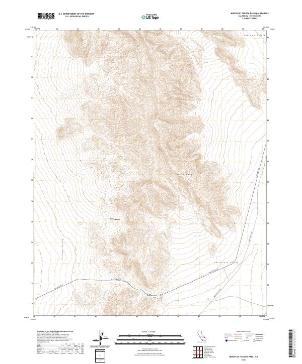USGS Topographic Map – North of Tecopa Pass