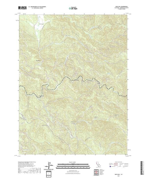 USGS Topographic Map – Noyo Hill