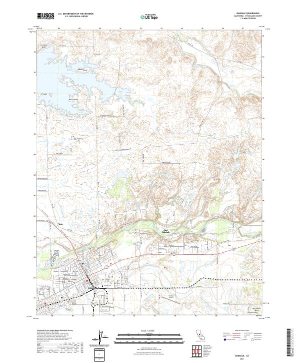 USGS Topographic Map – Oakdale
