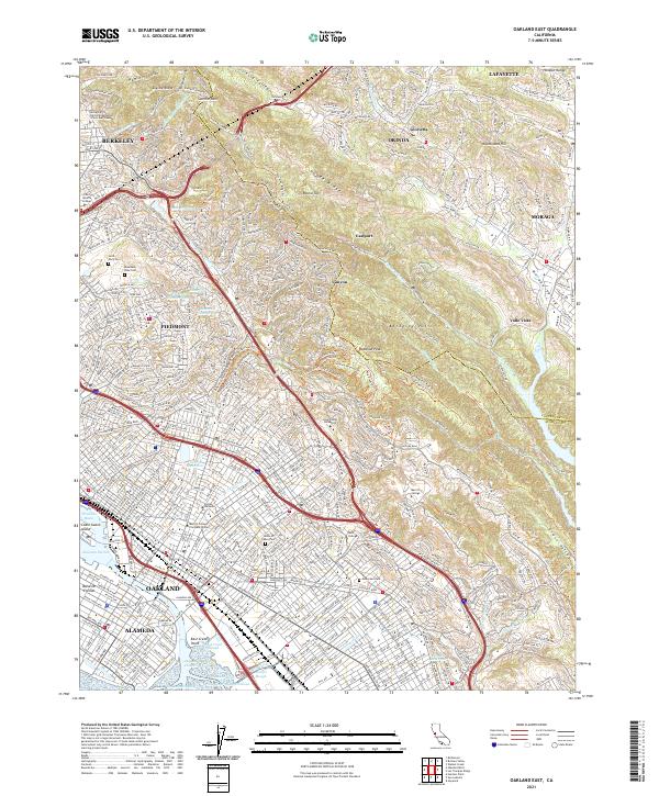 USGS Topographic Map – Oakland East