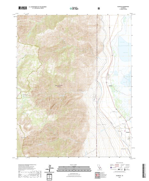 USGS Topographic Map – Olancha
