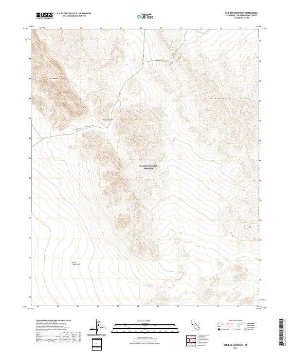USGS Topographic Map – Old Dad Mountain