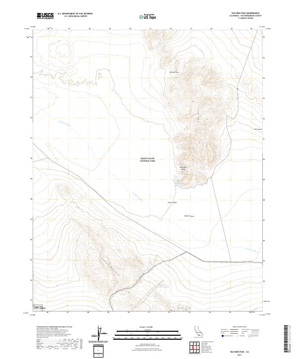 USGS Topographic Map – Old Ibex Pass