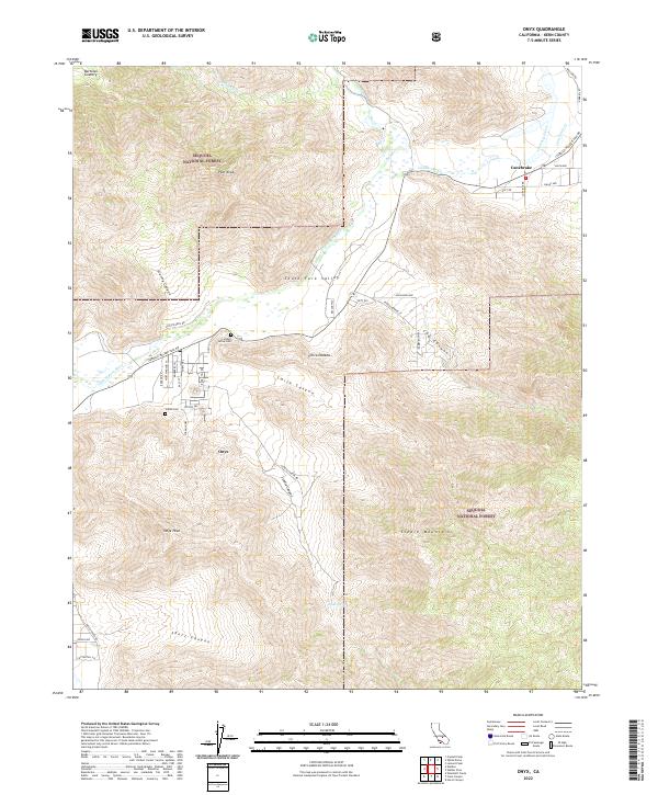 USGS Topographic Map – Onyx