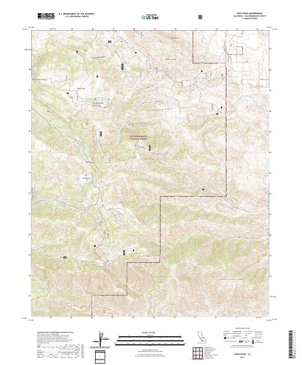 USGS Topographic Map – Onyx Peak