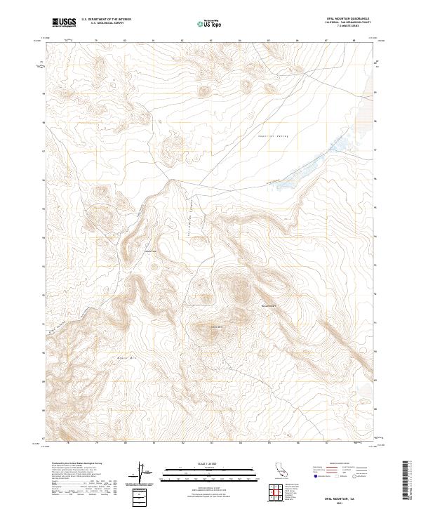 USGS Topographic Map – Opal Mountain
