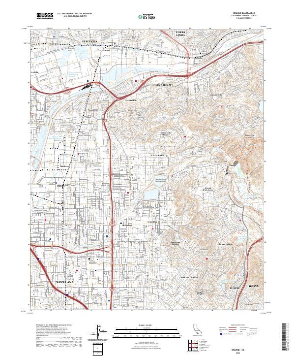 USGS Topographic Map – Orange