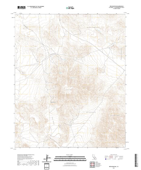 USGS Topographic Map – Ord Mountain