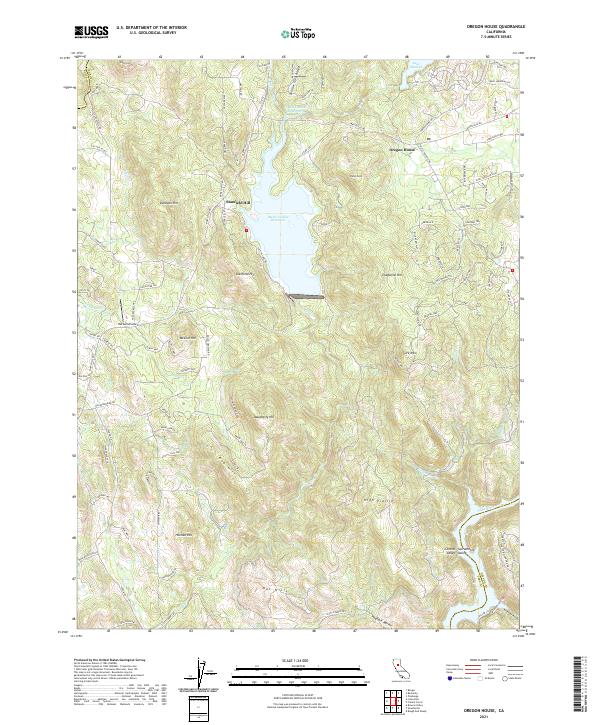 USGS Topographic Map – Oregon House