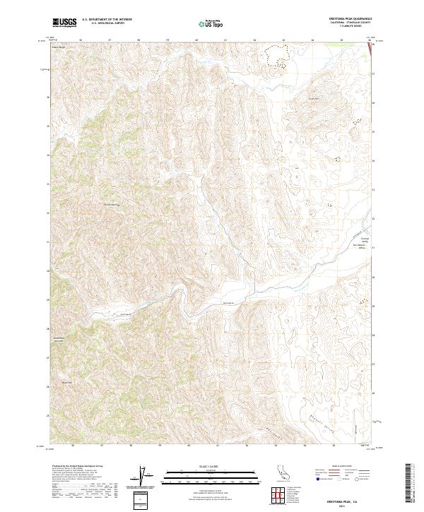 USGS Topographic Map – Orestimba Peak